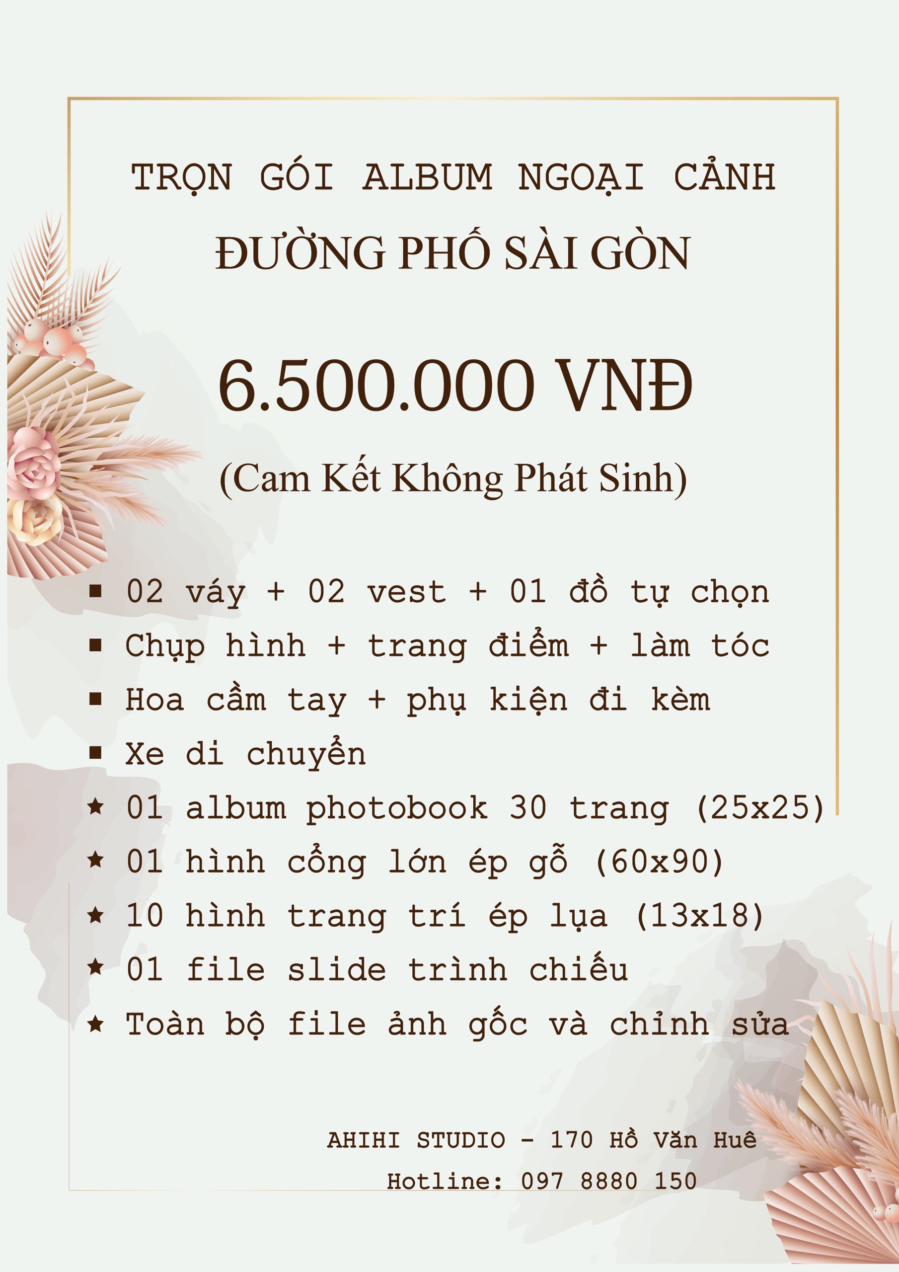 Bảng giá trọn gói chụp hình cưới ngoại cảnh Sài Gòn - TPHCM mới nhất 2022
